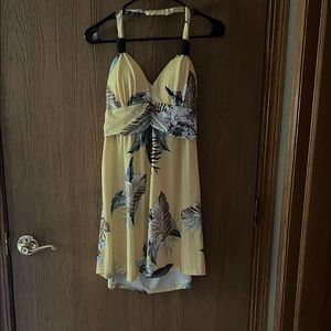 Chic Cream Floral High Low Dress
